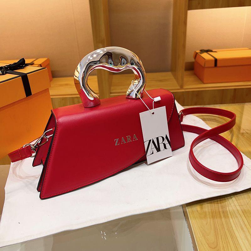 Trendy Green Top‑Handle Mini Bag with Silver Metal Handle & Crossbody Strap