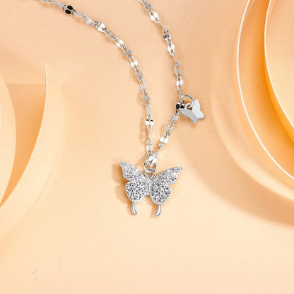 Butterfly Necklace For Women Light Luxury Minority High-grade Tassel Clavicle Chain